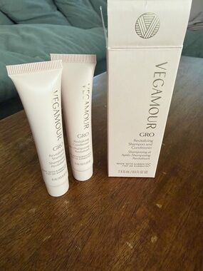 NIB Vegamour GRO Revitalizing Shampoo and Conditioner Set Mini Travel size Thin